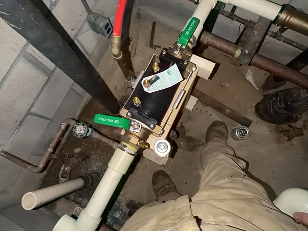 Commercial backflow preventer and valve work